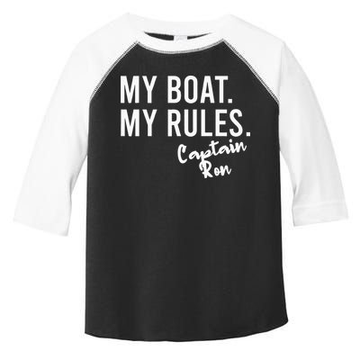 My Boat My Rules Captain Ron Personalized Boating Name Toddler Fine Jersey T-Shirt