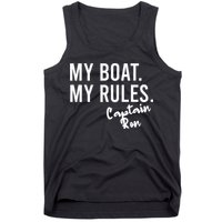 My Boat My Rules Captain Ron Personalized Boating Name Tank Top