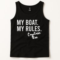 My Boat My Rules Captain Ron Personalized Boating Name Tank Top