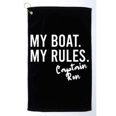 My Boat My Rules Captain Ron Personalized Boating Name Golf Towel