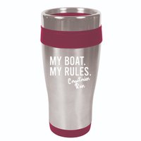 My Boat My Rules Captain Ron Personalized Boating Name 16oz Travel Tumbler