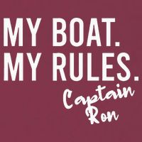 My Boat My Rules Captain Ron Personalized Boating Name 16oz Travel Tumbler