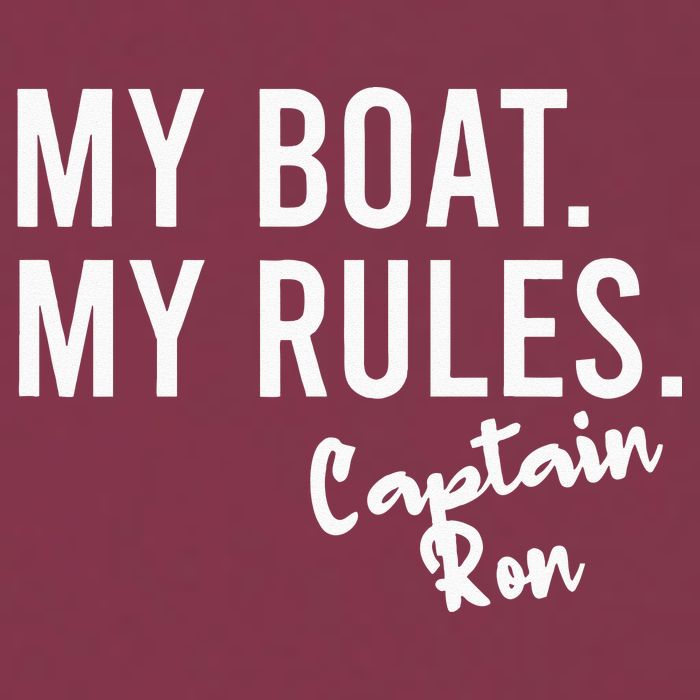 My Boat My Rules Captain Ron Personalized Boating Name 16oz Travel Tumbler