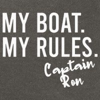 My Boat My Rules Captain Ron Personalized Boating Name Cotton Canvas Backpack