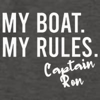 My Boat My Rules Captain Ron Personalized Boating Name Vector Backpack