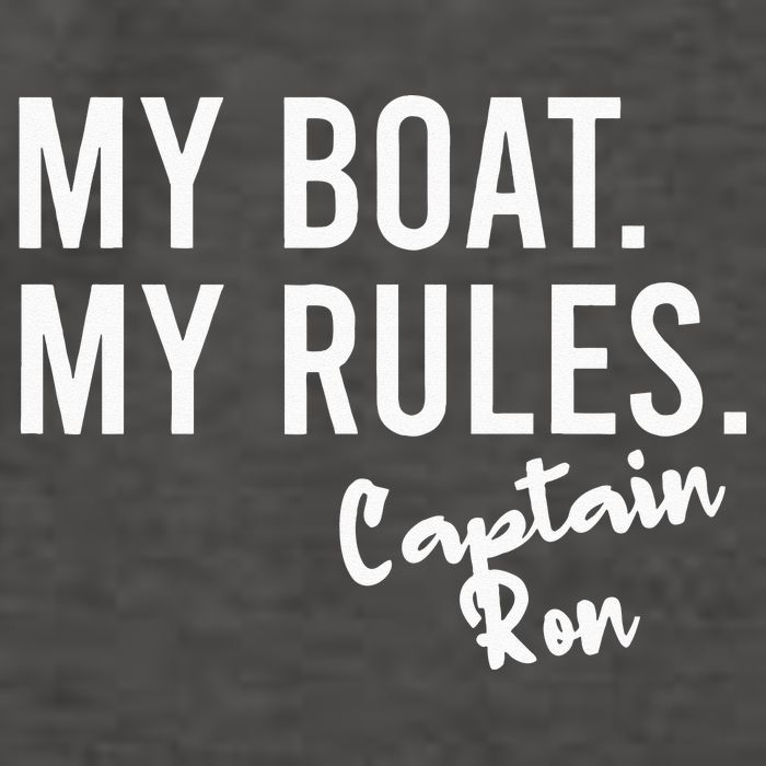 My Boat My Rules Captain Ron Personalized Boating Name Vector Backpack