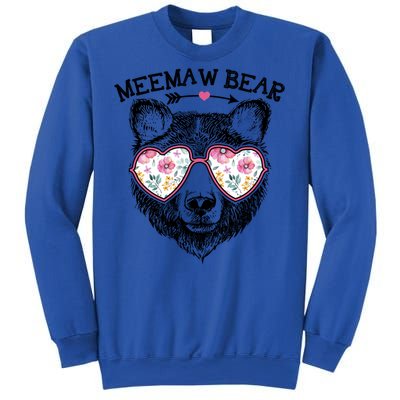 Meemaw Bear Mom Grandma Cute Floral Happy MotherS Day Cute Gift Sweatshirt