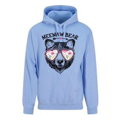 Meemaw Bear Mom Grandma Cute Floral Happy MotherS Day Cute Gift Unisex Surf Hoodie