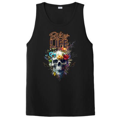 Motorcyclist Biker Motorcycle Skull Design PosiCharge Competitor Tank