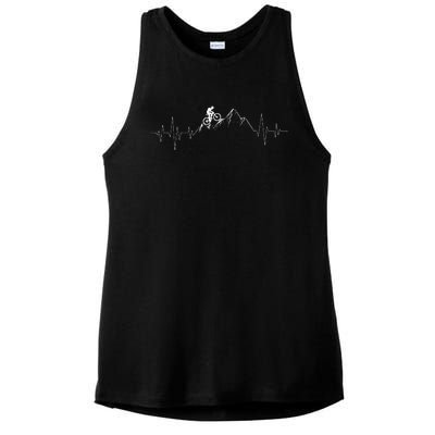 Mountain Biking Mtb Lover Cyclist Cycling Downhill Bike Ladies PosiCharge Tri-Blend Wicking Tank