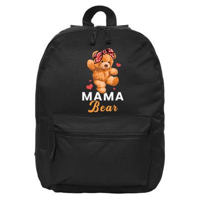 Mama Bear Mothers Day Cute Teddy Mom Momma Mommy 16 in Basic Backpack