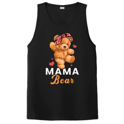 Mama Bear Mothers Day Cute Teddy Mom Momma Mommy PosiCharge Competitor Tank