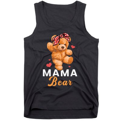 Mama Bear Mothers Day Cute Teddy Mom Momma Mommy Tank Top