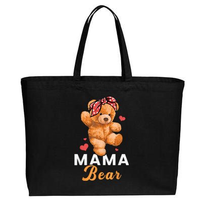 Mama Bear Mothers Day Cute Teddy Mom Momma Mommy Cotton Canvas Jumbo Tote