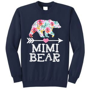 Mimi Bear Mom Grandma Floral Happy Mother's Day Tee Tall Sweatshirt