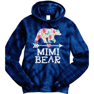 Mimi Bear Mom Grandma Floral Happy Mother's Day Tee Tie Dye Hoodie