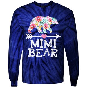 Mimi Bear Mom Grandma Floral Happy Mother's Day Tee Tie-Dye Long Sleeve Shirt