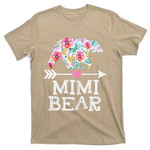 Mimi Bear Mom Grandma Floral Happy Mother's Day Tee T-Shirt