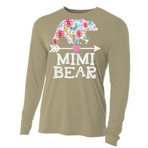 Mimi Bear Mom Grandma Floral Happy Mother's Day Tee Cooling Performance Long Sleeve Crew