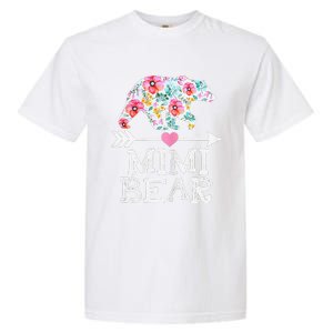 Mimi Bear Mom Grandma Floral Happy Mother's Day Tee Garment-Dyed Heavyweight T-Shirt