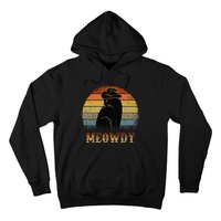 Mashup Between Meow And Howdy Black Cat Hoodie