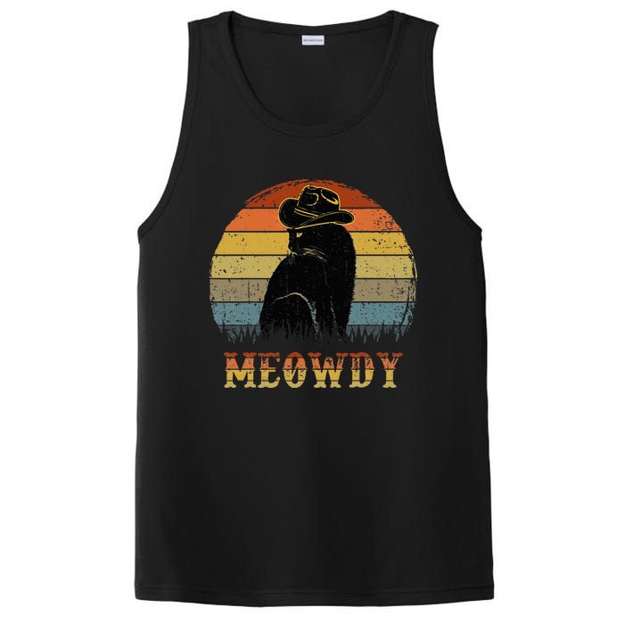 Mashup Between Meow And Howdy Black Cat PosiCharge Competitor Tank