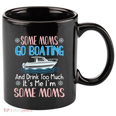 Moms Boating Mom Boat Captain Pontoon Sailor Cruising Gift 11oz C Handle Ceramic Mug