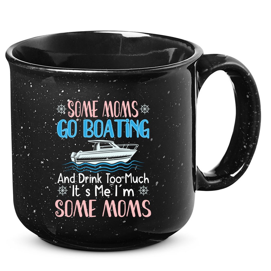 Moms Boating Mom Boat Captain Pontoon Sailor Cruising Gift 15oz Campfire Ceramic Mug