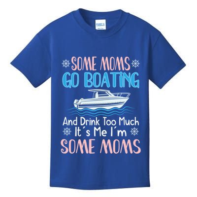 Moms Boating Mom Boat Captain Pontoon Sailor Cruising Gift Kids T-Shirt