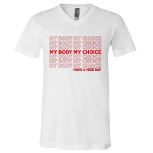 My Body My Choice Protect Roe 73 Abortion Right V-Neck T-Shirt