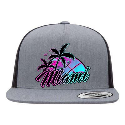 Miami Basketball Merch Gift Flat Bill Trucker Hat