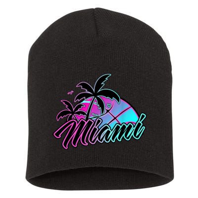 Miami Basketball Merch Gift Short Acrylic Beanie