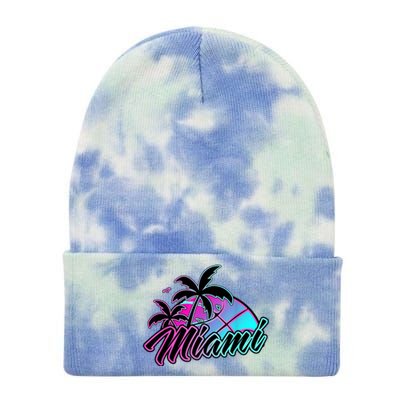 Miami Basketball Merch Gift Tie Dye 12in Knit Beanie