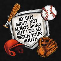 My Boy May Not Always Swing But I Do So Watch Your Mouth Ladies PosiCharge Tri-Blend Wicking Tank