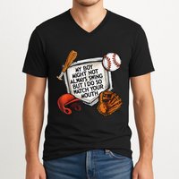 My Boy May Not Always Swing But I Do So Watch Your Mouth V-Neck T-Shirt