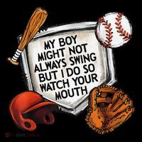 My Boy May Not Always Swing But I Do So Watch Your Mouth Youth Performance Sprint T-Shirt