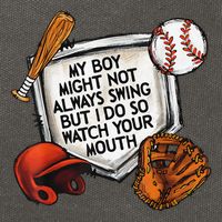 My Boy May Not Always Swing But I Do So Watch Your Mouth Cotton Canvas Backpack