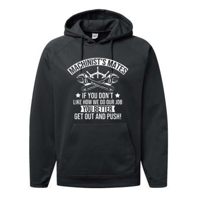 Machine Boat Mechanic Captain Machinist Mate Ship Repairman Performance Fleece Hoodie