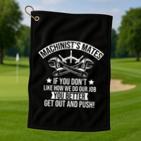 Machine Boat Mechanic Captain Machinist Mate Ship Repairman Golf Towel