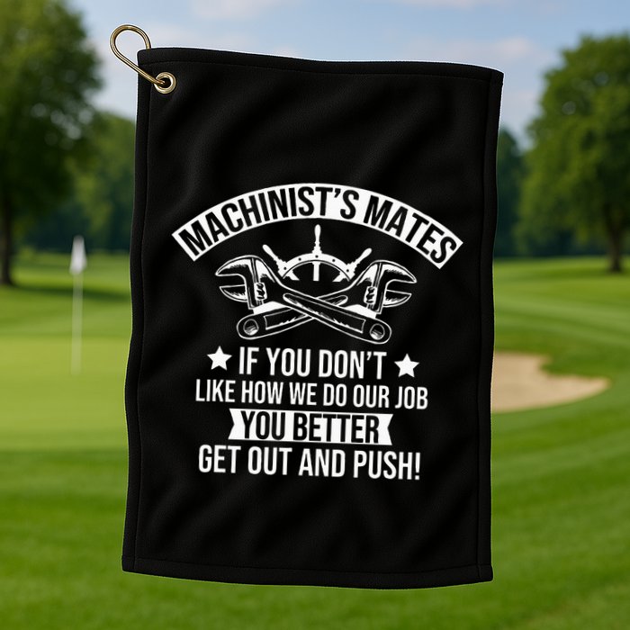 Machine Boat Mechanic Captain Machinist Mate Ship Repairman Golf Towel