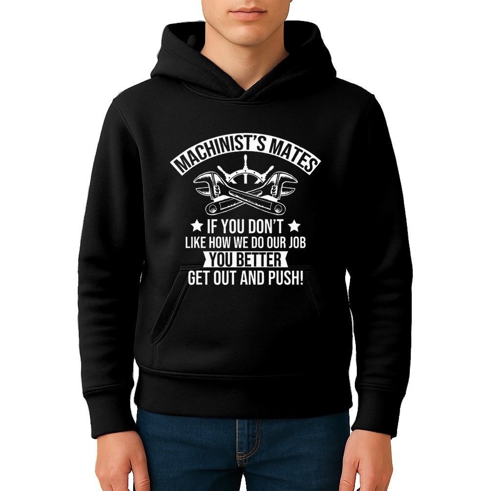 Machine Boat Mechanic Captain Machinist Mate Ship Repairman Kids Hoodie