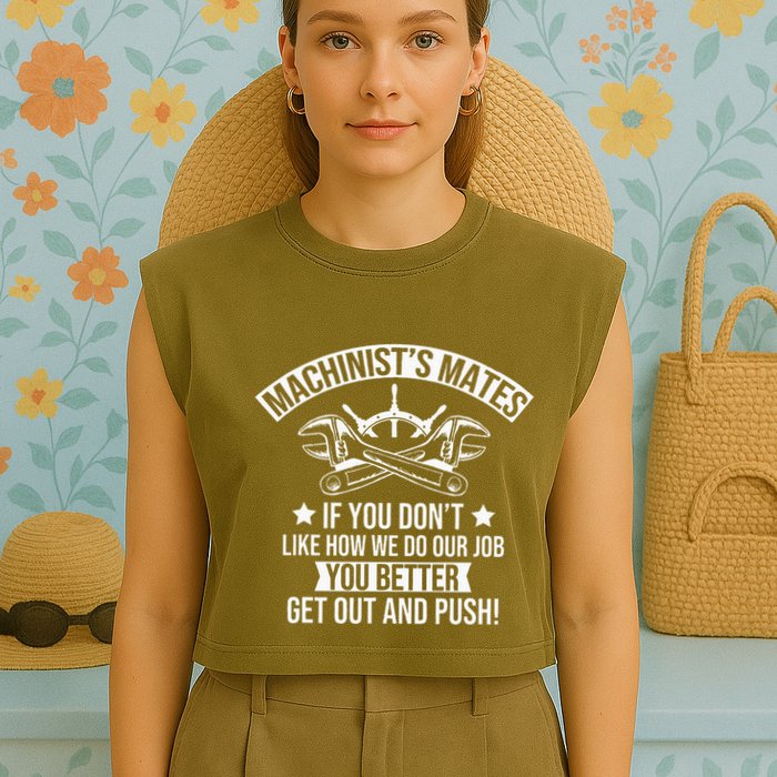 Machine Boat Mechanic Captain Machinist Mate Ship Repairman Garment-Dyed Women's Muscle Tee