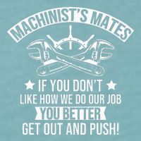 Machine Boat Mechanic Captain Machinist Mate Ship Repairman Sueded Cloud Jersey T-Shirt