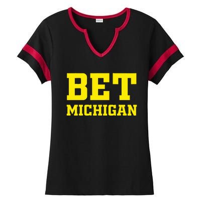 Michigan BET  Michigan BET  Ladies Halftime Notch Neck Tee