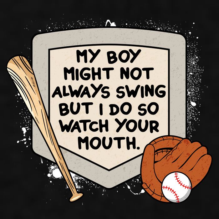 My Boy Might Not Always Swing But I Do Baseball Parent Ladies PosiCharge Tri-Blend Wicking Tank