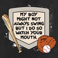 My Boy Might Not Always Swing But I Do Baseball Parent Garment-Dyed Fleece Hoodie