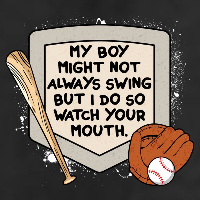 My Boy Might Not Always Swing But I Do Baseball Parent Garment-Dyed Fleece Hoodie