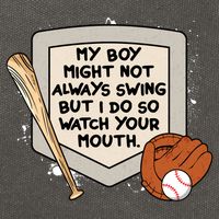 My Boy Might Not Always Swing But I Do Baseball Parent Cotton Canvas Backpack