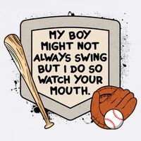 My Boy Might Not Always Swing But I Do Baseball Parent Garment-Dyed Sweatshirt