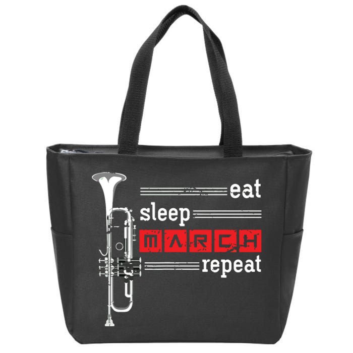 Marching Band Musician Trumpeter Gift Music Trumpet Zip Tote Bag